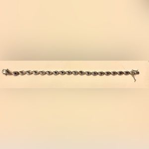Sterling Silver Sapphire Tennis Bracelet